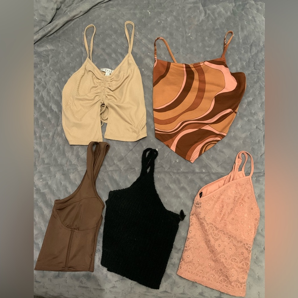 5 bundle Crop Top Camis Size Small